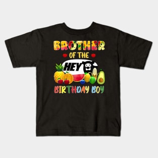 Brother Of The Birthday Boy Family Fruit Hey Bear Birthday Kids T-Shirt